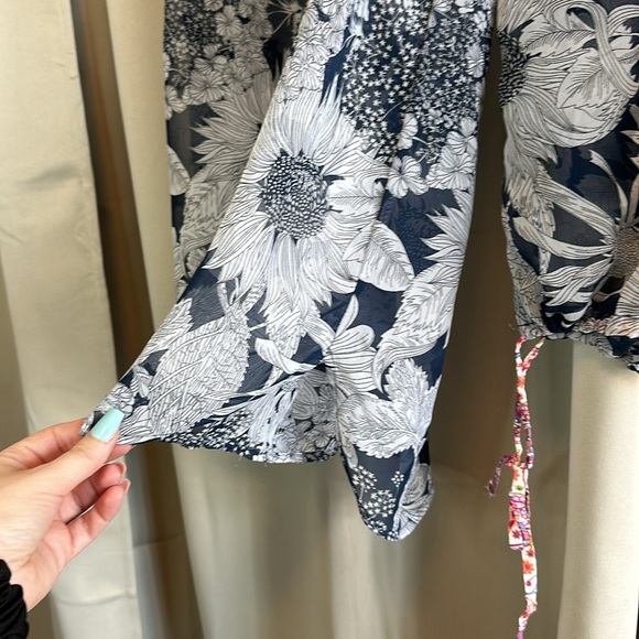 Liberty LA for Target Sheer Spring Floral Blue Pink Tank Top Shorts Pajama Set - Picture 3 of 6